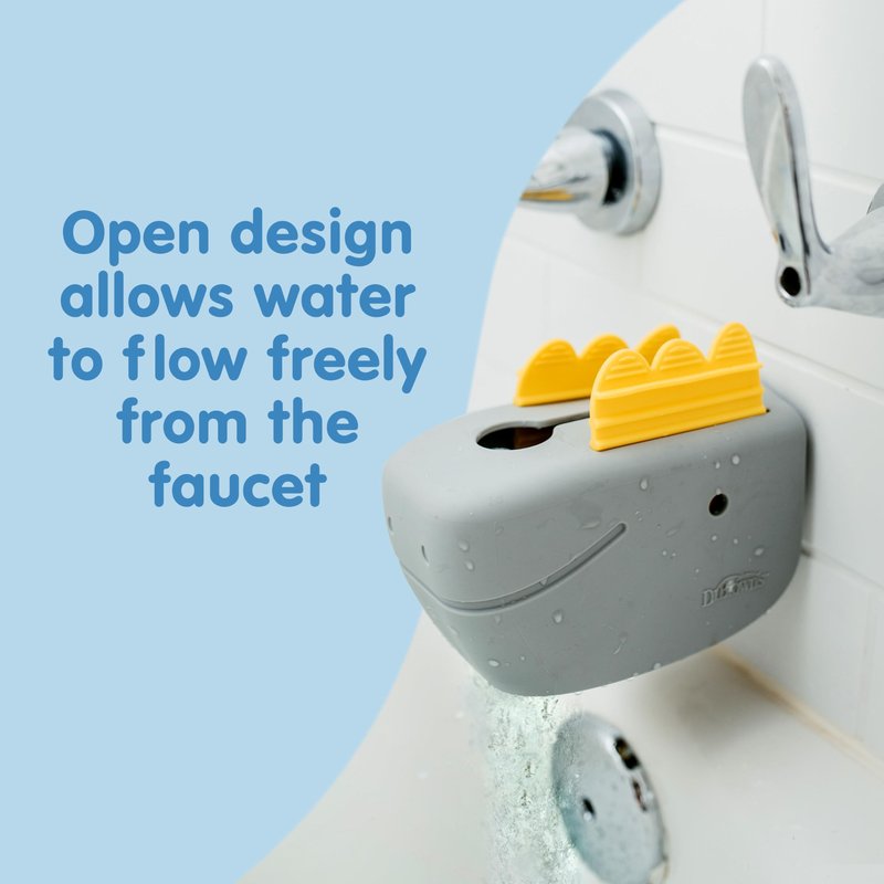 Dr. Brown’s CleanUp Dino-Soft Baby Bath Spout Cover, Soft and Safe on Tub Faucet, Toddler Bathtub Safety for Kids, BPA Free, Certified Plastic Neutral