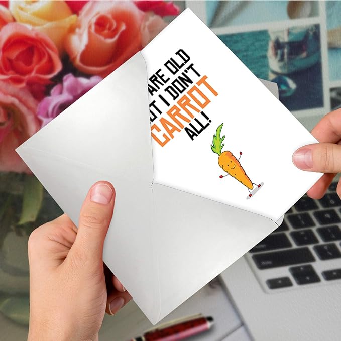 The Best Card Company - Happy Birthday Puns Carrot Envelope