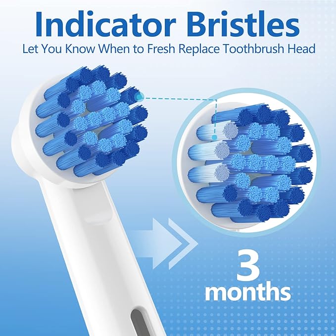 THISONG Sensitive Replacement Brush Heads for Braun Electric Toothbrush, Soft Bristles Provide A Comfortable and Gentle Brushing Experience for Sensitive Gums, Pack of 8
