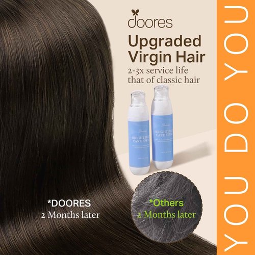 DOORES I Tips Hair Extensions Real Human Hair,18 Inch 100g 100s Itip Human Hair Extensions,Dark Brown I Tip Hair Extensions Natural Smooth Hair