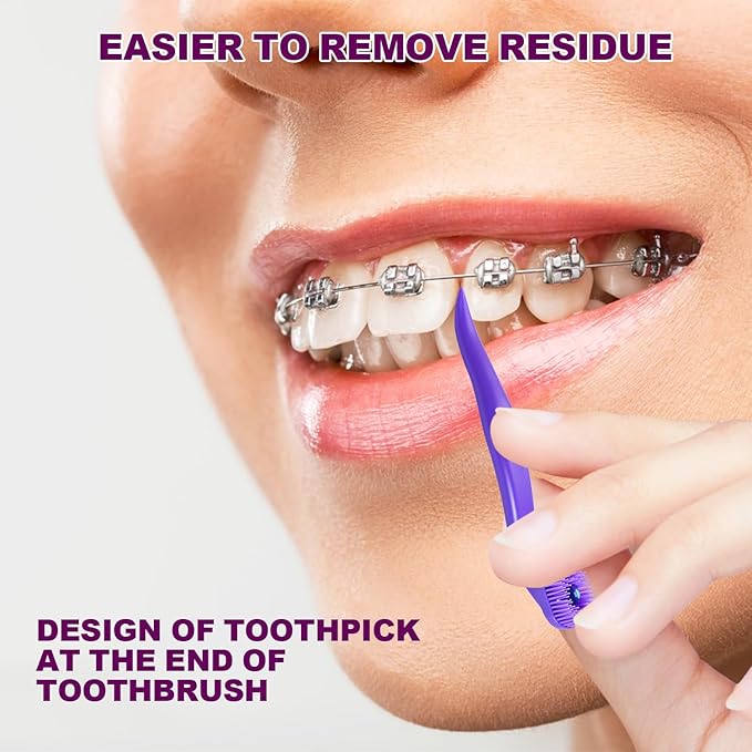 EchoRid Mini Disposable Toothbrush, Pre-Pasted Toothbrushes with Toothpaste and Toothpick for Travel - Fluoride Free, No Rinsing Needed, Mint Flavor, Fresh Breath Anywhere Anytime - 28 Ct