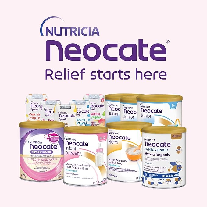 Nutricia Neocate Infant - Hypoallergenic, Amino Acid-Based Baby Formula - Well-Tolerated & Supports Normal Growth - Infant Formula with DHA, ARA & Iron - 14.1 oz can (Pack of 1)