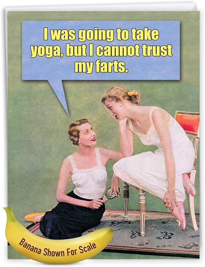 NobleWorks Oversize Hilarious Birthday Greeting Card 8.5 x 11 Inch with Envelope (1 Pack) Large Jumbo Bday Trust My Farts J1408