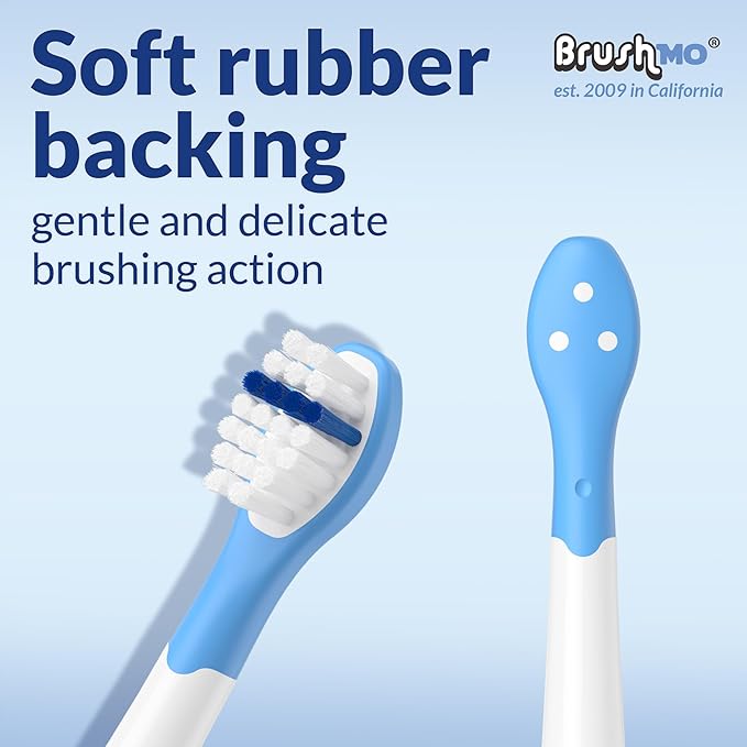 Brushmo Kids Compact Replacement Toothbrush Heads, Compatible with Philips Sonicare for Kids HX6032 & HX6042, Ultra-Soft Dupont Bristles, 8-Pack for Ages 3+, Multi-Color (BM638)