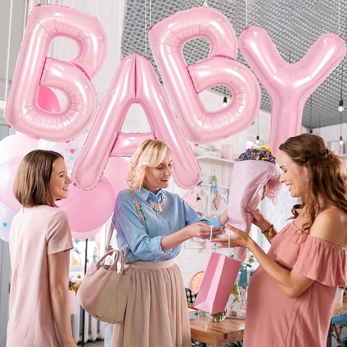 Pink Letter O Balloons,40 Inch O Letter Balloon Light Pink,A to Z Alphabet Helium Custom Letters Balloon for Birthday Anniversary Baby Shower Wedding Party Decorations