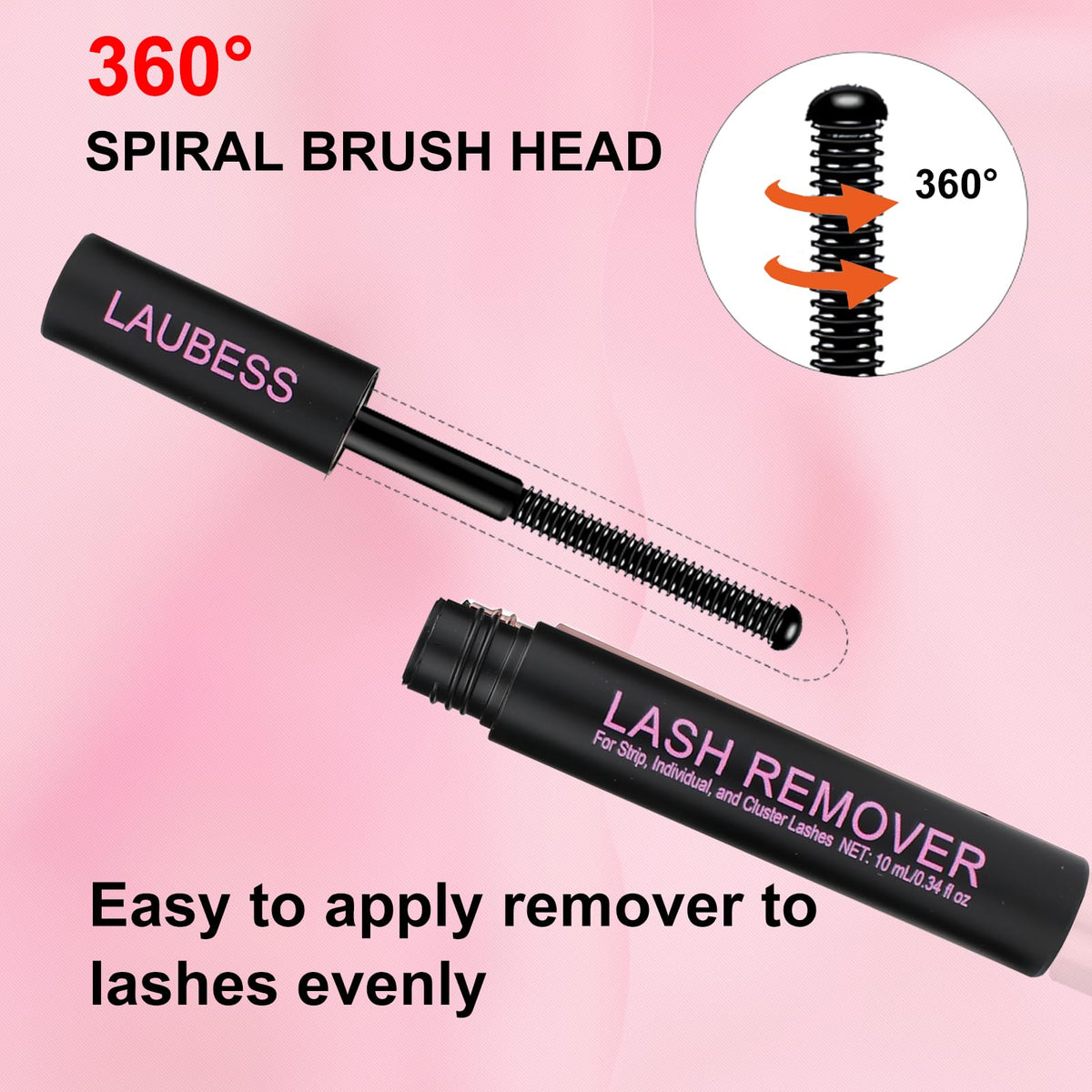 Lash Remover for Lash Extensions LAUBESS 10ml Lash Glue Remover Individual False Lash Cluster Remover DIY Lash Extension Remover Eyelash Glue Remover