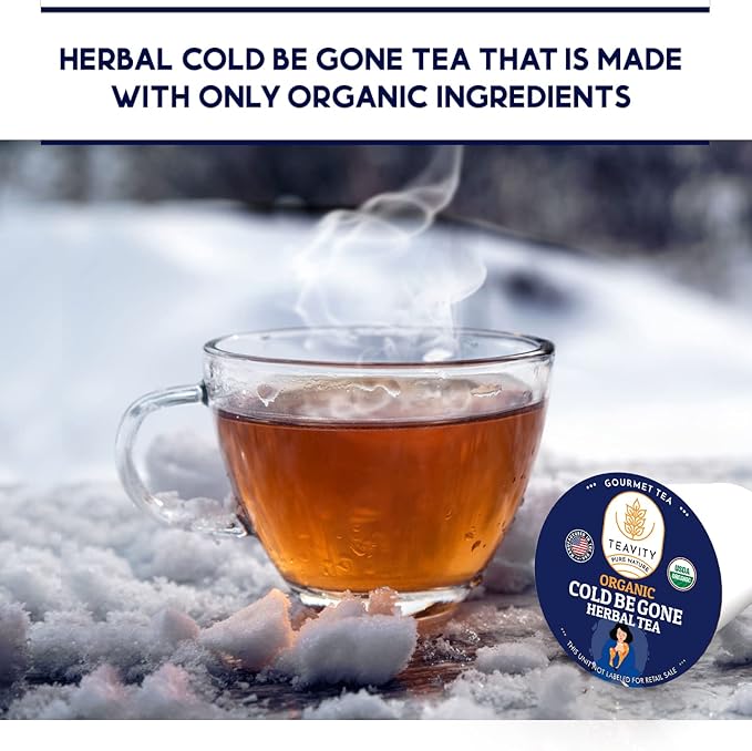 Organic Rooibos Tea Pods for Keurig with Lemon, Mint, Licorice - Unsweetened Decaf Tea for K Cup Brewing by Teavity (36 Tea Pods)