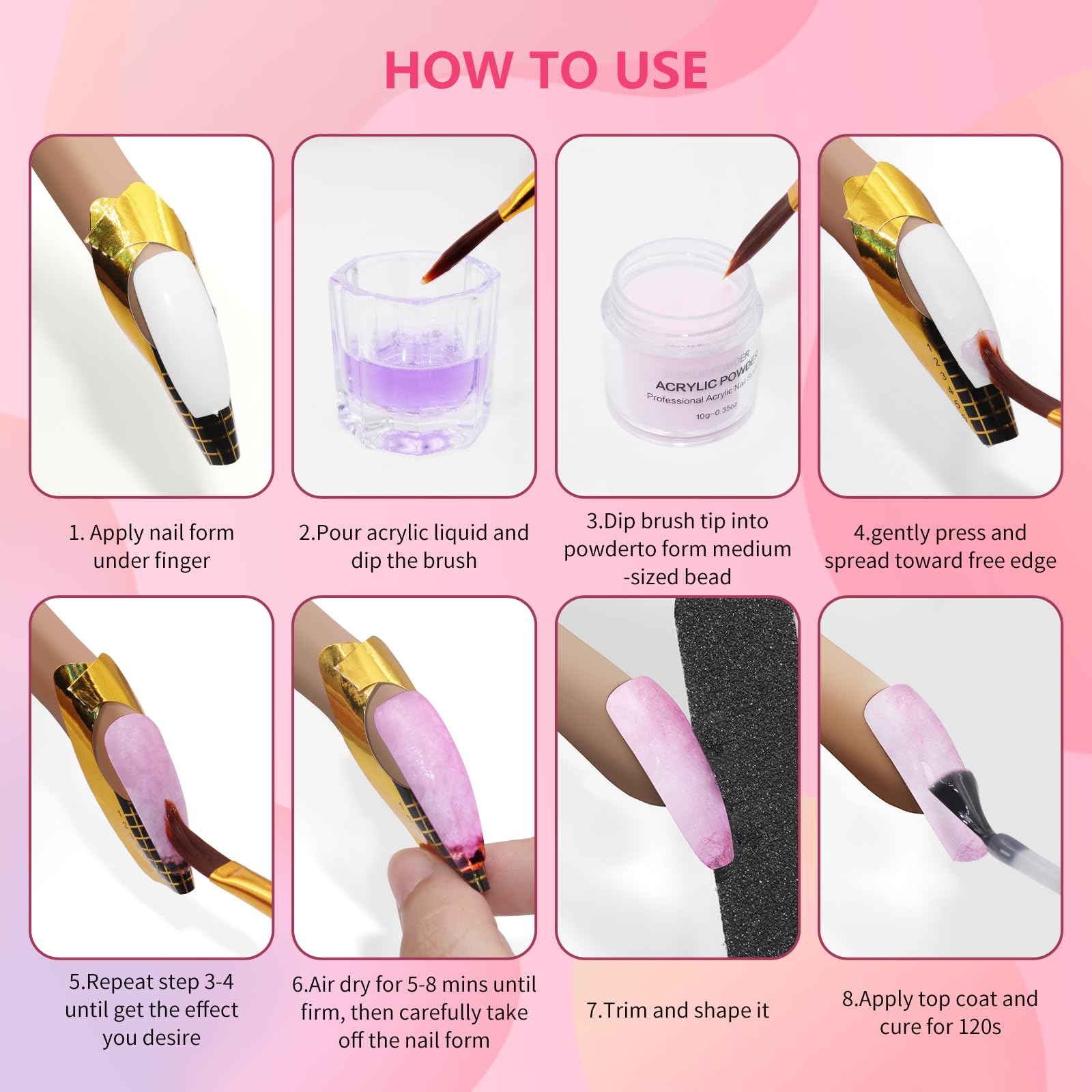 NIQZOPA Practice Hand for Acrylic Nails with Acrylic Nail Kit for Beginners