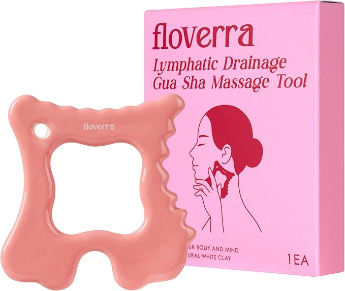 Lymphatic Drainage Ceramic Gua Sha Massage Tool, Korean Face and Body guasha, Portable and Lightweight Scraping Tool