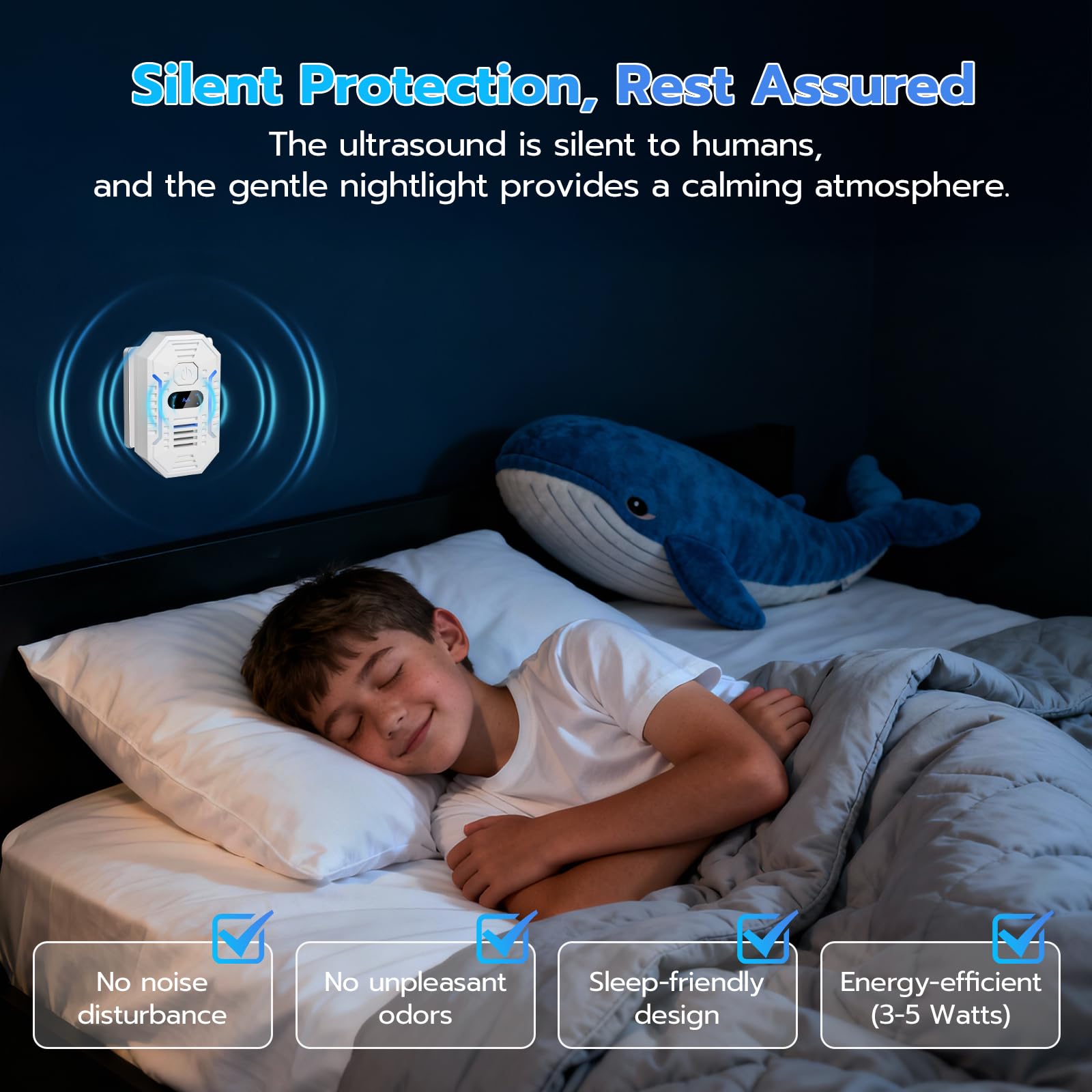2026 Upgrade Ultrasonic Pest Repeller, 4 Pack Plug-in Electronic Mouse Deterrent with Smart Frequency, Safe & Quiet Indoor Rodent Repellent for Mice, Rats, Roaches, Ants, Spiders, Mosquitoes & Bugs