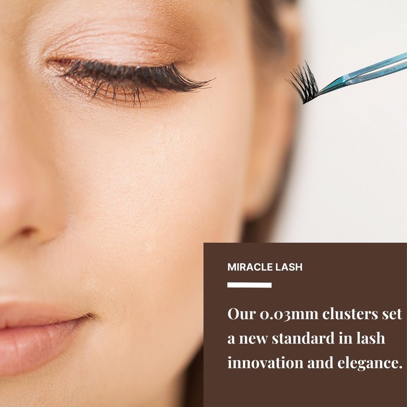 PARK SEONG HEE MIRACLE LASH DIY False Eyelashes, Lash Clusters, Lengthening Wisps 9mm-16mm Contact Lens Friendly, Easy to Apply, Reusable Strip Lashes (E5-280, 12mm) Thickness 0.03mm Lash Clusters