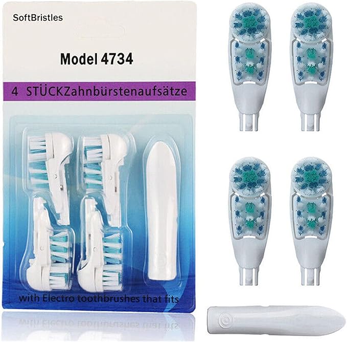 4/8/16 Pcs Electric Toothbrush Ora B Replacement Heads Sensitive Dual Clean Rotating Sets Fit for Braun Oral B Cross Action Power 4732 3733 4734 (8)