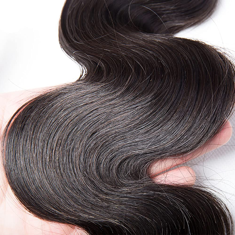 22 22 22 Inch Body Wave Bundles Human Hair Bundles #1B Nature Black Body Wave Bundle Unprocessed Brazilian Virgin Weave Hair 3 Bundle 50 Gram Per Bundle for Woman