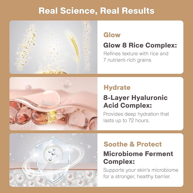 Travel Size Korean Skincare Set – Simplified 3-Step K-Beauty Kit, Rxcue Glow Patented 10-in-3 System for Glass Skin, TSA Approved, Korean Skin Care Travel Set, Skincare Kits & Gift Set, 1.01 fl oz ea