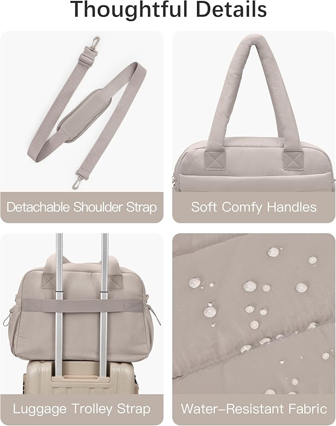 oscaurt Gym Bag for Women Lightweight Duffle Bag for Travel with Toiletry Pouch Water Resistant Carry On Weekender Overnight Duffel