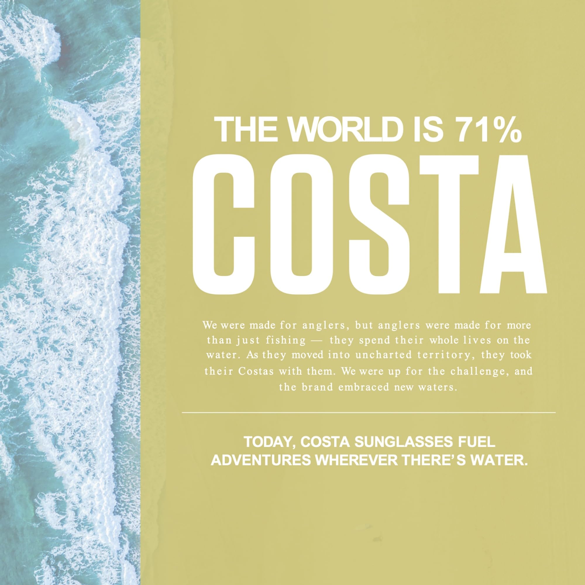 Costa Del Mar Sunglasses and Glasses Strap, Costa C-Line Adjustable Retainer, Black, 20in