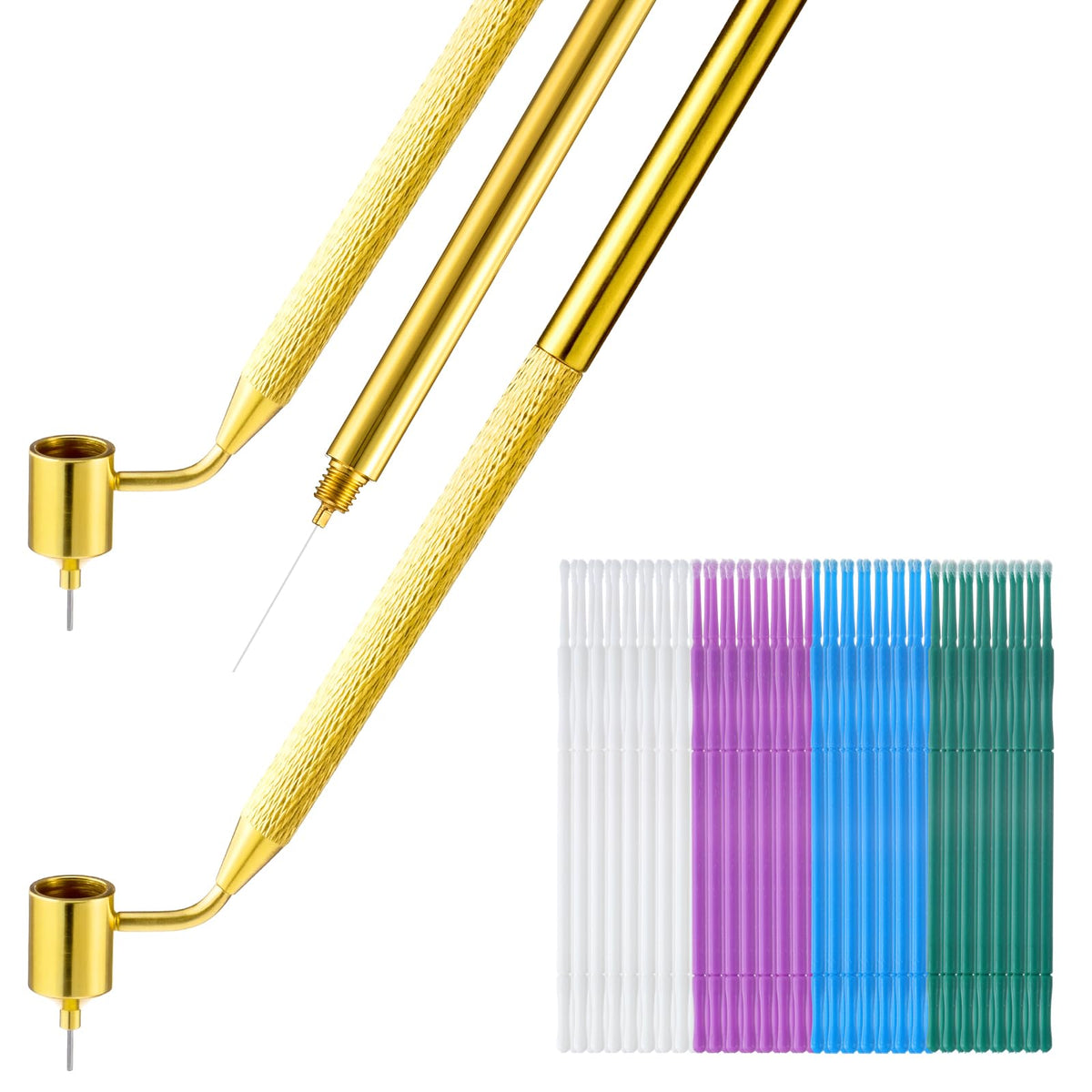 Tondiamo 100 Pack 0.5 mm Touch up Paint Brushes Repair Pen Gold Paint Applicator Fluid Writer Pen Detailing Disposable Micro App