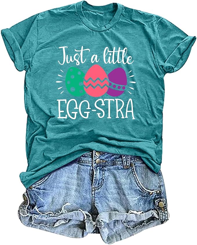 LAZYCHILD Women Easter Teacher Shirts: Funny Treat All with Kindness T-Shirt Bunny Rabbit Tee Tops