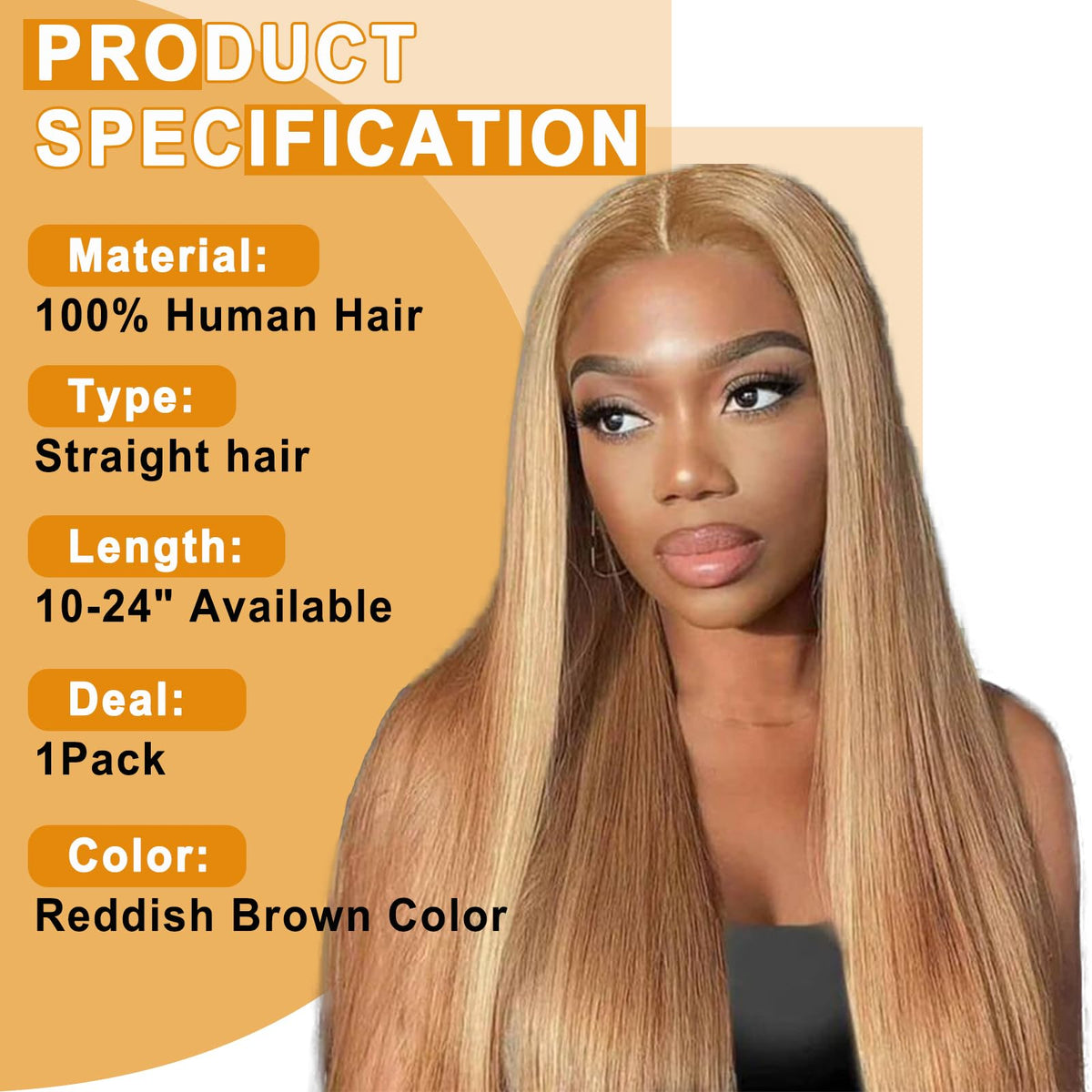 ijoy Straight Honey Blonde Bundles 95g Human Hair Bundle Dirty Blonde Brazilian Virgin Hair Weave 1 Bundle for Chic Boho 16 Inch