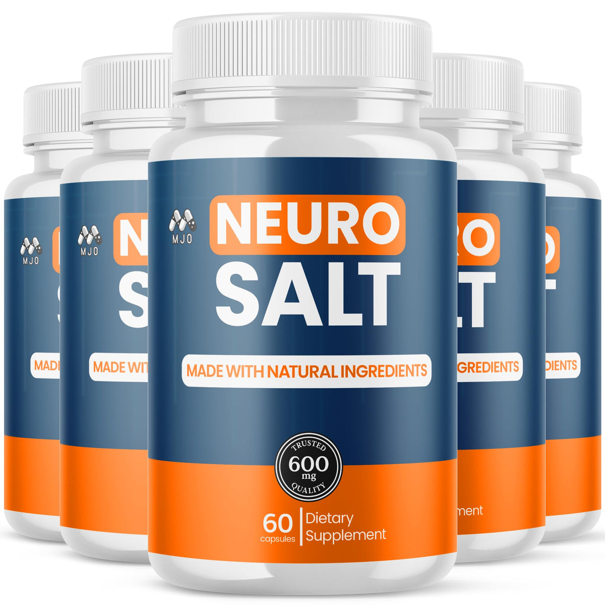 (5 Pack) Neuro Salt Capsules, NeuroSalt Pills with All Natural Ingredients, Advanced Neuro Salt Capsules Overall Health and Wellness Supplement Formula with Max Strength Multivitamin (300 Capsules)