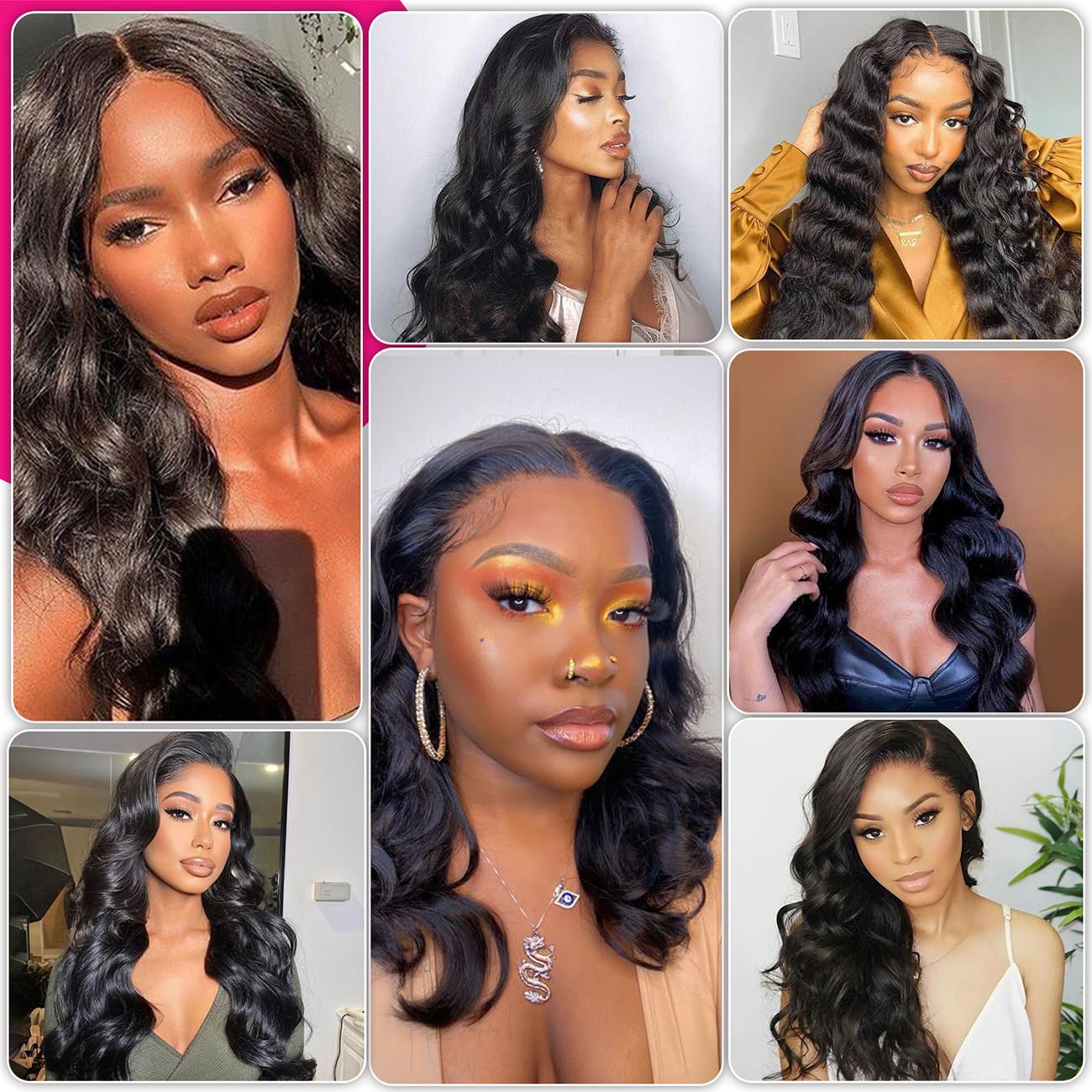 RESACA 20 Inch Body Wave HD Lace Frontal Human Hair 13x4 Transparent Swiss Lace Front 150 Density Ear To Ear for Women 100% Unprocessed Brazilian Virgin Human Hair (Nature Black Color)