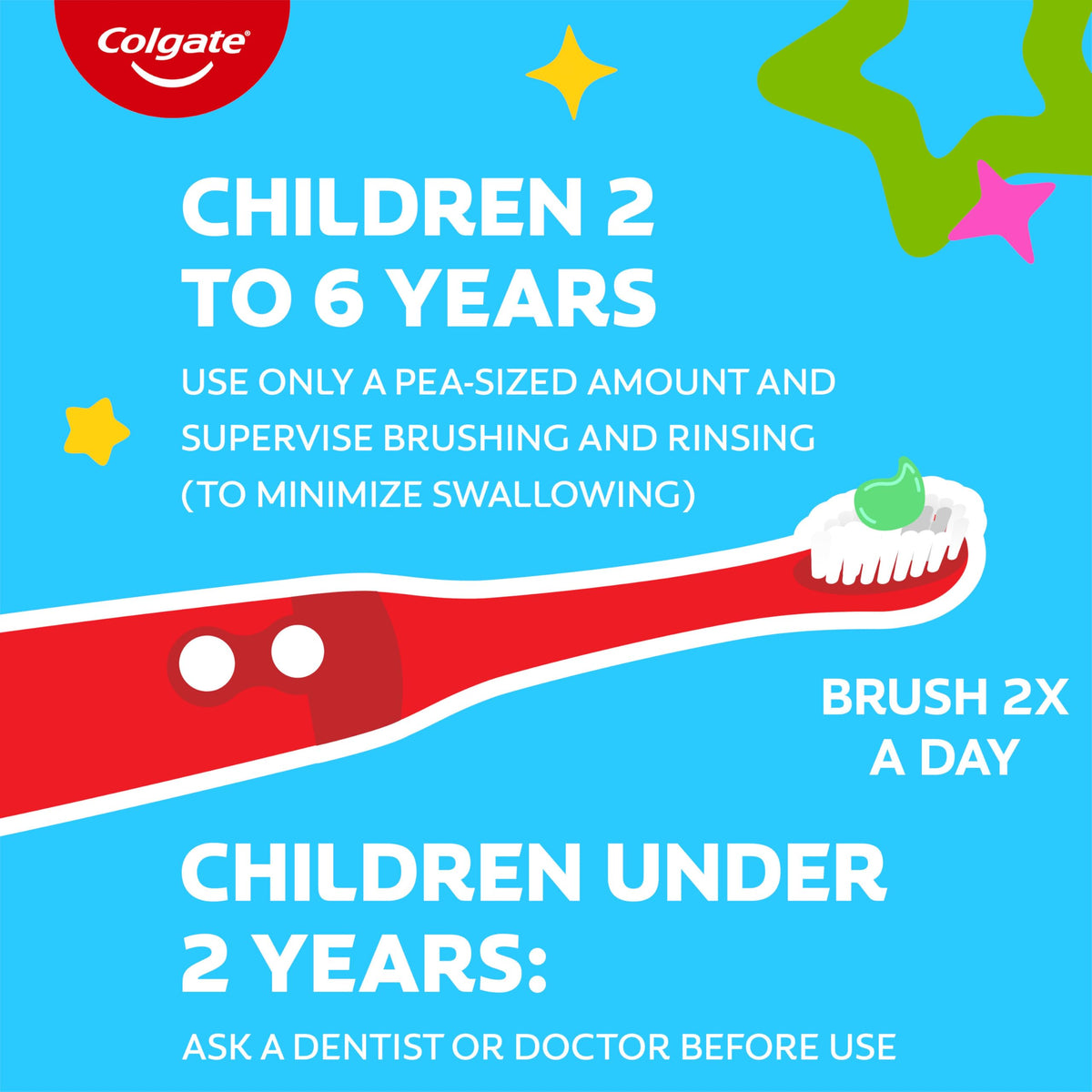 Colgate Kids Toothpaste Pump with Fluoride for Cavity Protection, Ages 6+, ADA Accepted, Bubble Fruit, 4.4 Ounce, 6 Pack