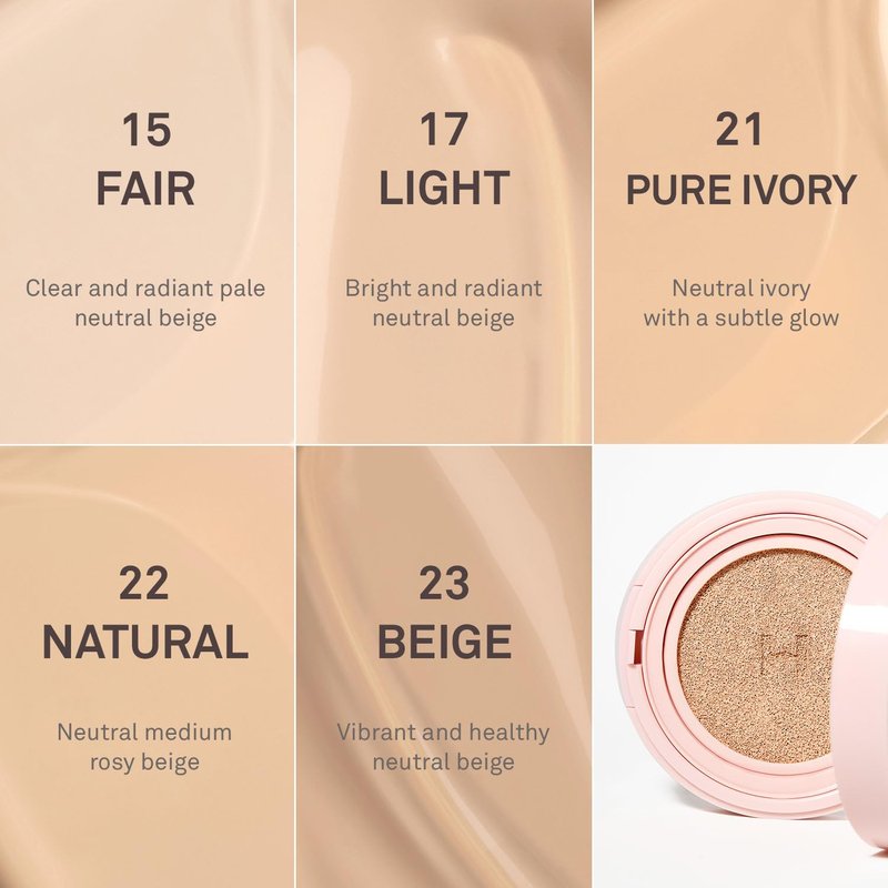 HINCE Cover Master Pink Cushion - Lightweight, High Coverage, 72H Long Lasting Cushion Foundation, Glow&Matte Hybrid, 0.38 fl.oz. (NATURAL, 22)