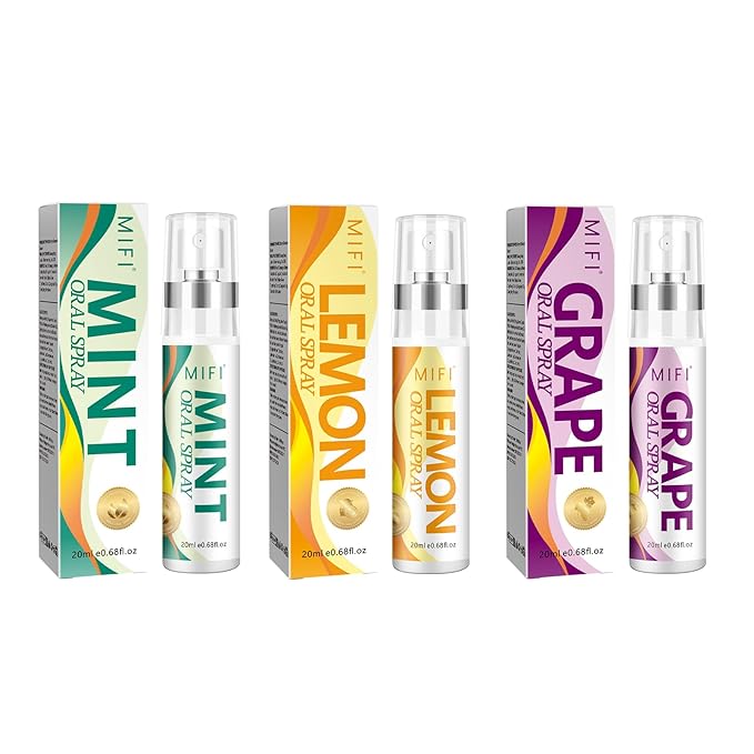 Oral Spray for Adult - Sugar-Free, Breath Freshener Spray, Dry Mouth Spray, Fights Bad Breath, Compact and Portable (Lemon Flavor*2Pack)