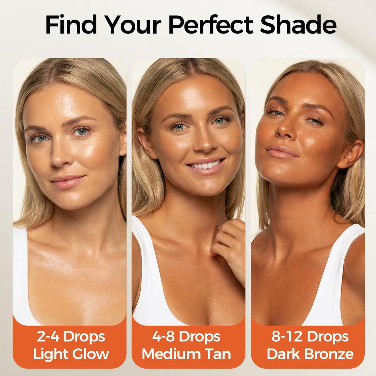 KUCERY Sunless Tanning Drops for Face & Body - Plant Based Self Tanner Drops with Botanical Ingredients, Streak-Free Bronzing Serum, Customizable Glow, 1.7 fl oz (50ml)
