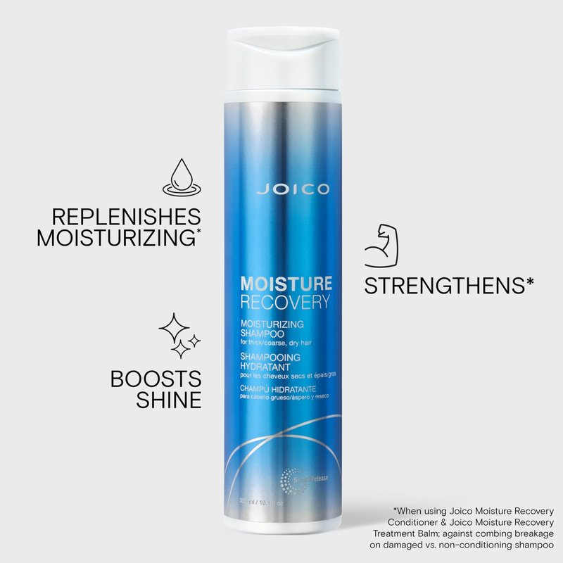 Joico Moisturizing Shampoo for Thick, Coarse, Dry Hair - Restores Moisture, Strength with Jojoba Oil & Shea Butter, 10.1oz