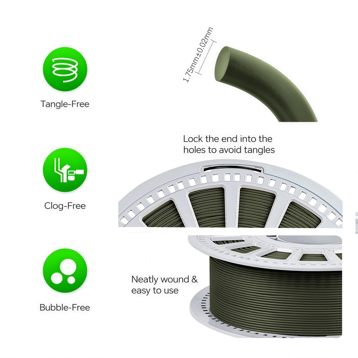 SHIMMERFIL 3D Printer Filament, High Speed Pla Filament, Dimensional Accuracy +/- 0.03 Mm, Pla, Pla 1 Kg (2.2 Lbs) Per Roll, Fit Most FDM 3D Printers