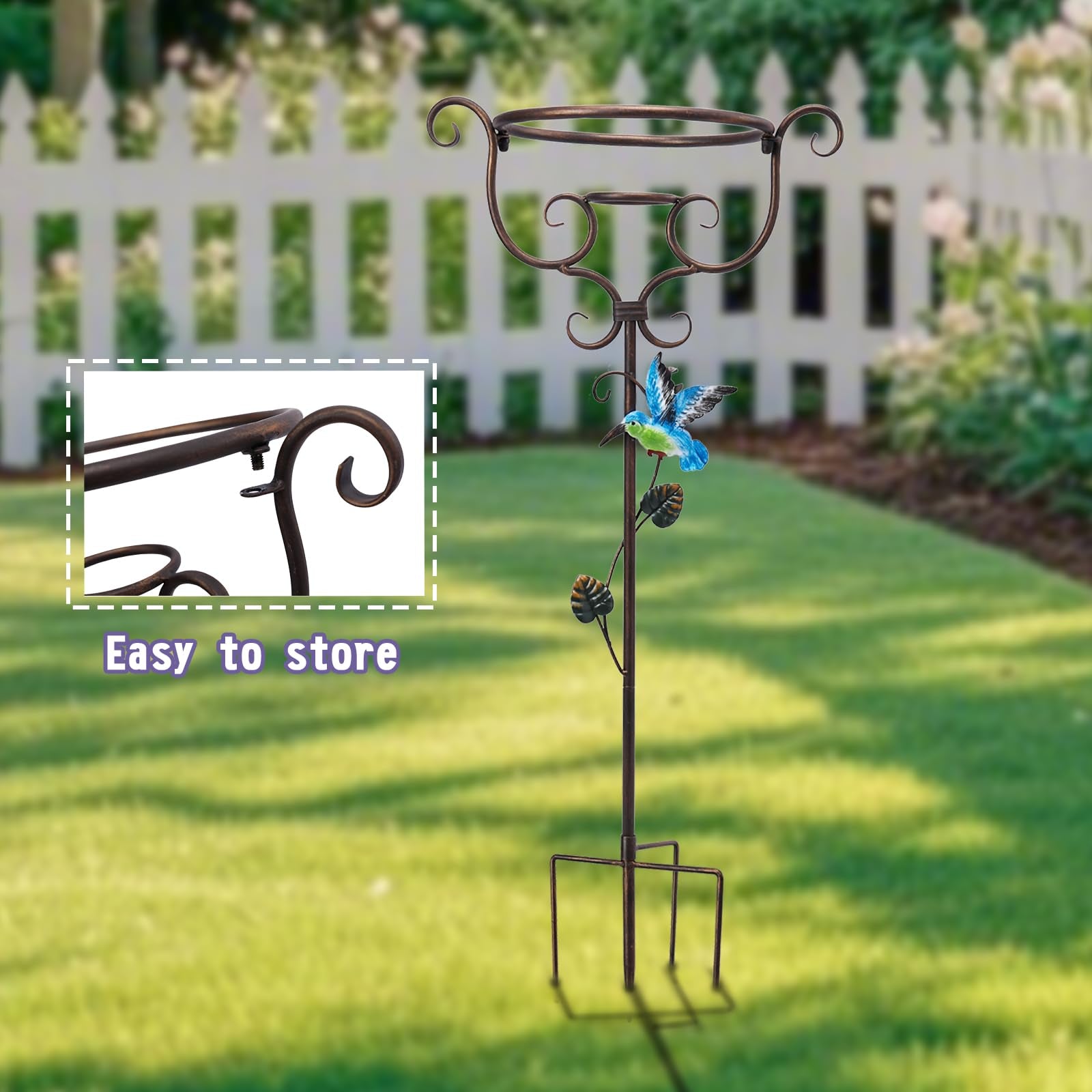 VCUTEKA Gazing Ball Stand, Metal Garden Gazing Globe Stand for 8-10" Balls