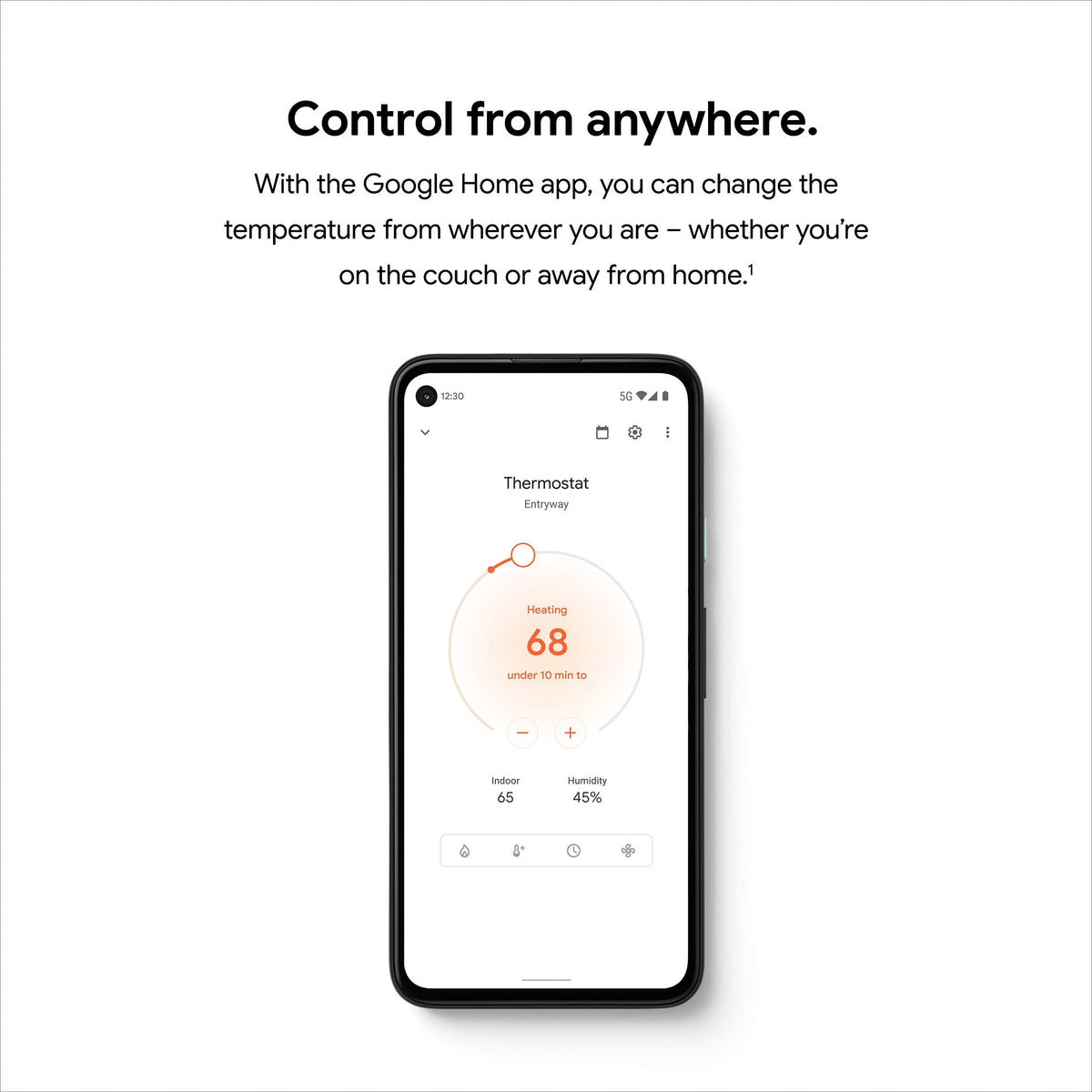 Google Nest Thermostat - Smart Thermostat for Home - Programmable Wifi Thermostat - Fog