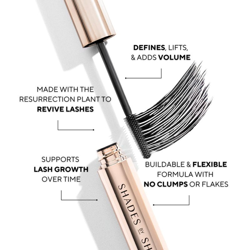 Shades By Shan - The Mascara - For long and voluminizing lashes for Women - No Clump and Lash-Loving Formula that promots Lash growth - black, 1 x 0.43 fl. oz.