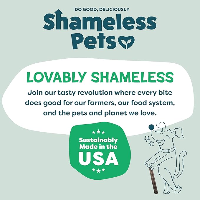 Shameless Pets Dental Treats for Dogs, A Cluck A Day - with Digestive Support for Teeth Cleaning & Fresh Breath - Dog Bones Dental Chews Free from Grain, Corn & Soy