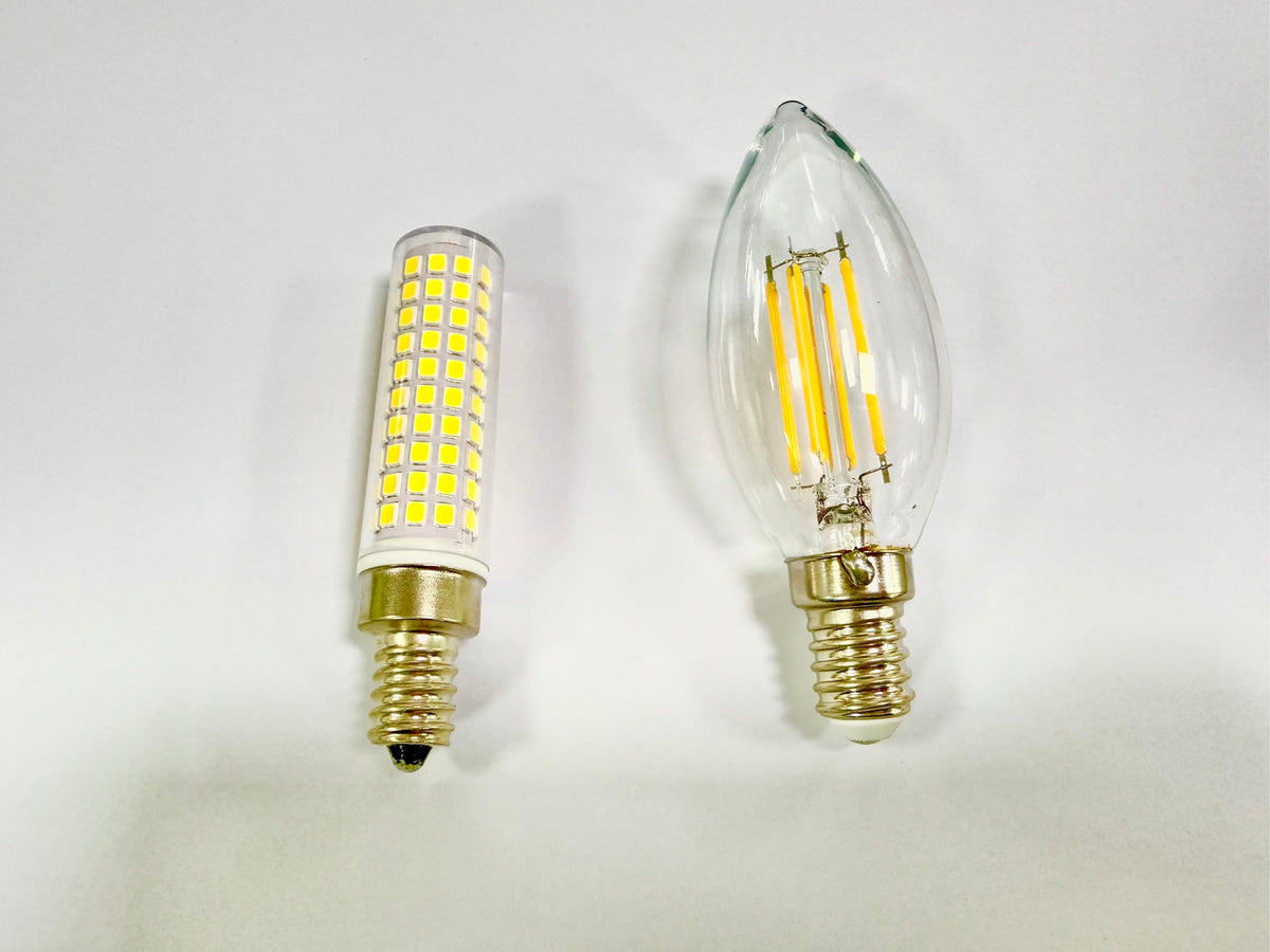 ALIDE E12 10W 6000K LED Candelabra Bulbs 100w Equivalent 1200lm 0.73 * 3.15inch, Non-dimmable, 5Pack