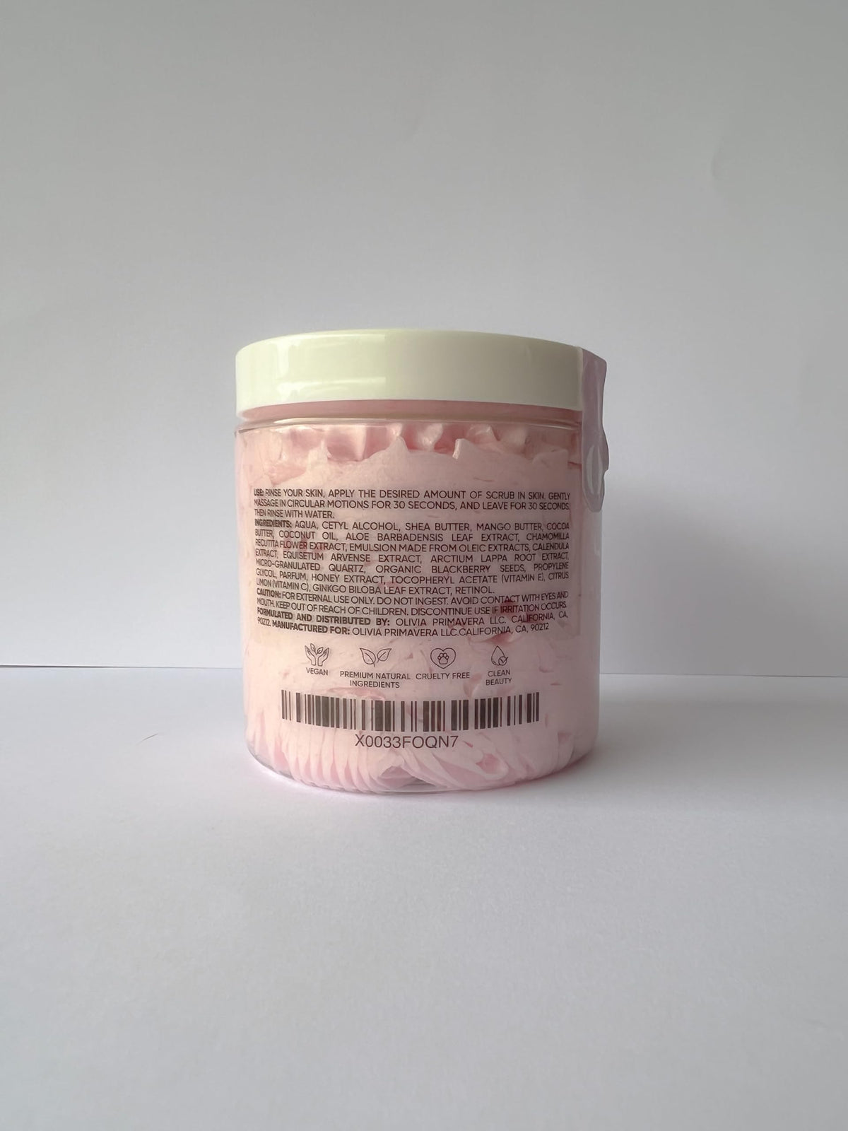 Olivia Aurora Bikini Scrub – Sweet-Scented Exfoliant for Intimate Area – Prevents Ingrown Hairs, Fades Dark Spots & Smooths Skin – Natural, No Sugar, 8 oz