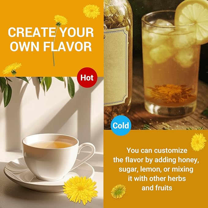 Dandelion Leaf & Root Herbal Tea-Caffeine-free herbal tea，No Sugar，20 Teabags