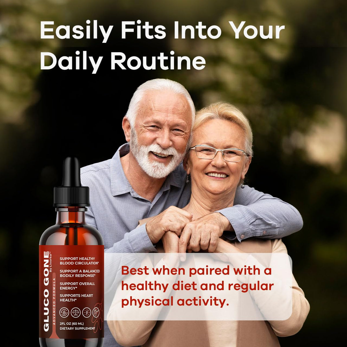 (3 Pack) GlucoGone Drops - Original Premium GlucoGone Liquid Drops All Natural Ingredients Support Advanced Formula for Overall Health & Wellness, Organic Droppers, 3 Bottles for 3 Months