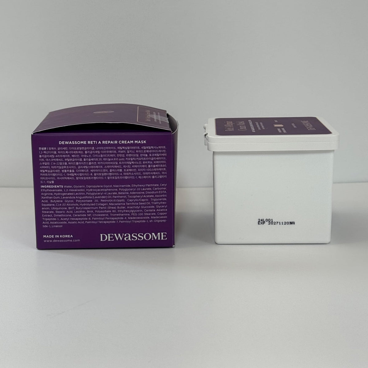 DEWASSOME Partial Mask Retinol & EGF Repair Cream Mask 80pcs 6.08 fl.oz (180ml)