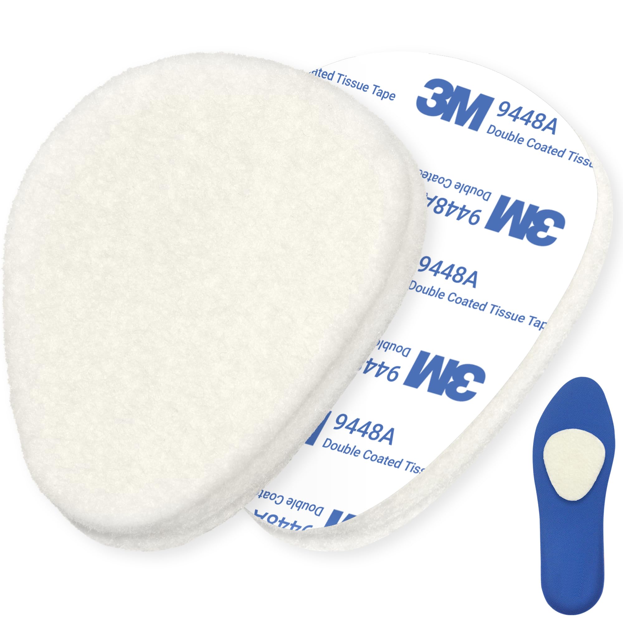 12-Pack Metatarsal Foot Pads for Pain Relief - 1/4” Thick, Ball of Foot Cushions for Women and Men, Forefoot and Sole Support, Metatarsalgia Mortons Neuroma. Metatarsal Pads Ball of Foot Cushions.