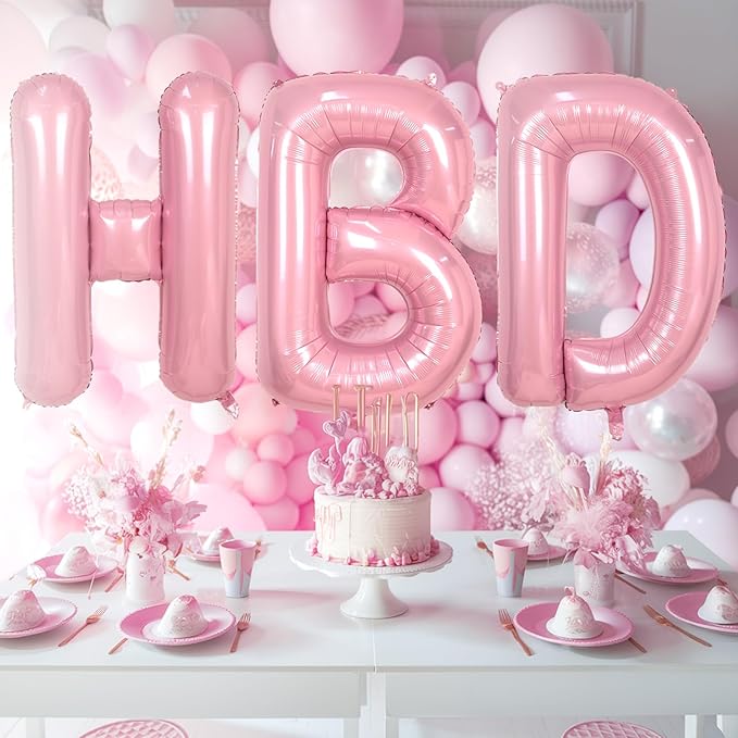 40 Inch Pink Letter Balloons, Giant Light Pink Letter Y Balloon, Single Alphabet Balloon, Pastel Pink Foil Mylar Name Letters Balloon for Girls Women Birthday Anniversary Graduation Party Decoration