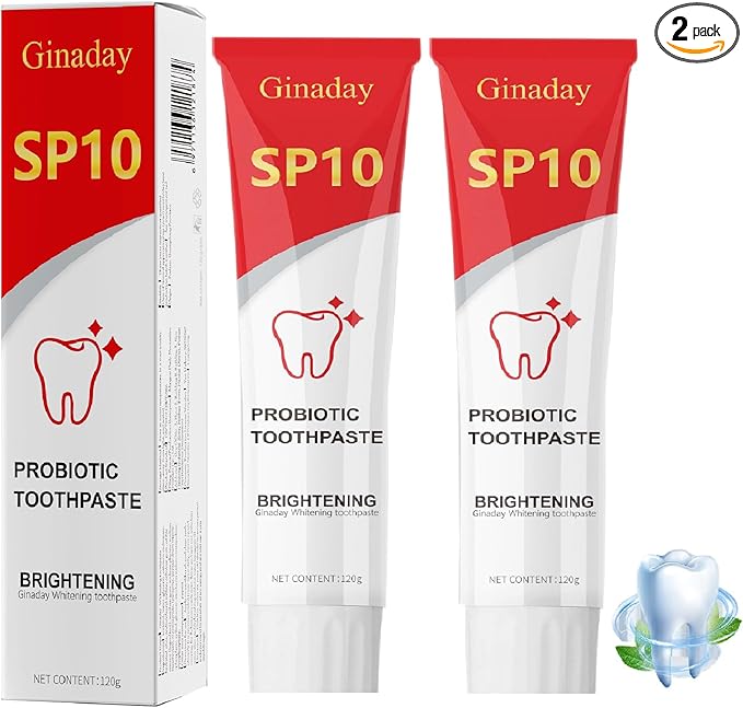 2 Pcs SP10 Probiotic Toothpaste, Advanced Enamel Protection Deep Cleaning Care Oral Health Fresh Breath.