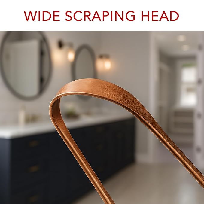 Tongue Scraper • 100% Copper (2 Pack) Premium Tongue Cleaner • Improve Oral Health • Ayurvedic Cleaning Tool