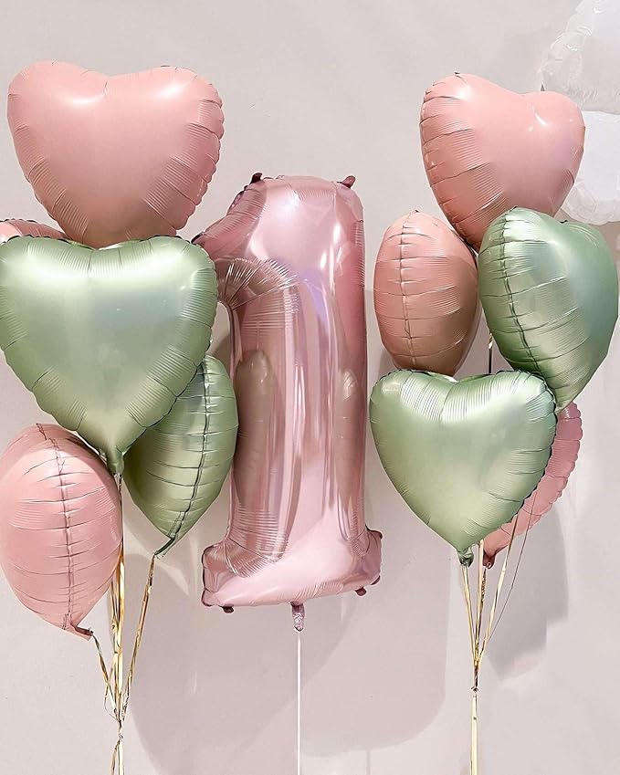 Lovoir 12 Pcs Pink Heart Shape Foil Mylar Balloons 18 Inch Love Balloons for Valentine's Day Birthday Party Decorations Wedding Engagement Romantic Decor (6 Mixed Color)