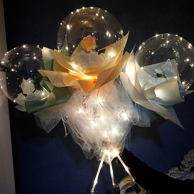 Sumind 40 Pcs Bobo Balloons Clear Balloons for Stuffing Bubble Transparente Burbuja for Valentines Christmas Wedding Birthday Party Decoration(10 Inch, 18 Inch, 20 Inch, 24 Inch)