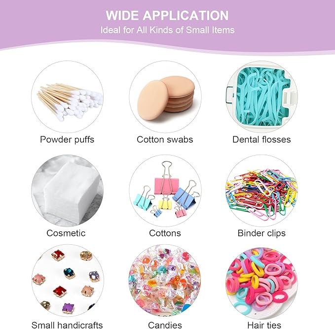 JGB Floss Pick Dispenser,2Packs Refillable Press Flip Floss Sticks Holder,Reusable Floss Pick Case For Cotton Swabs,Balls,Pads,Qtip - Square Storage Box For Home,Hotel,Office Organizers - White