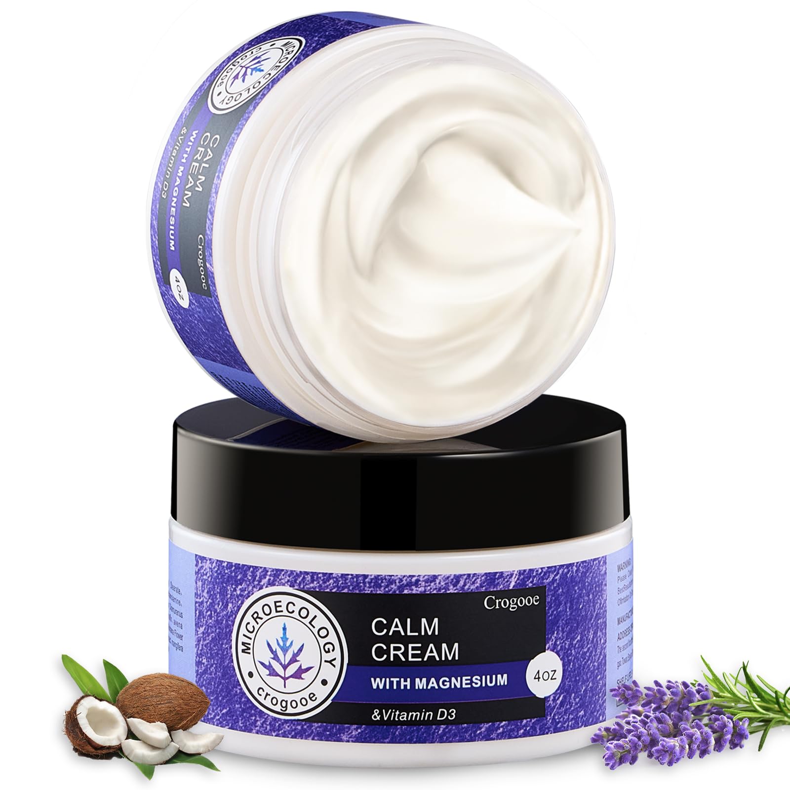 APLEFBE 2025 Updated Magnesium Cream for Sleep: Nighttime Magnesium Lotion, Deep Hydration, Skin Care for Kid, Men, Women (Lavender)，2PC