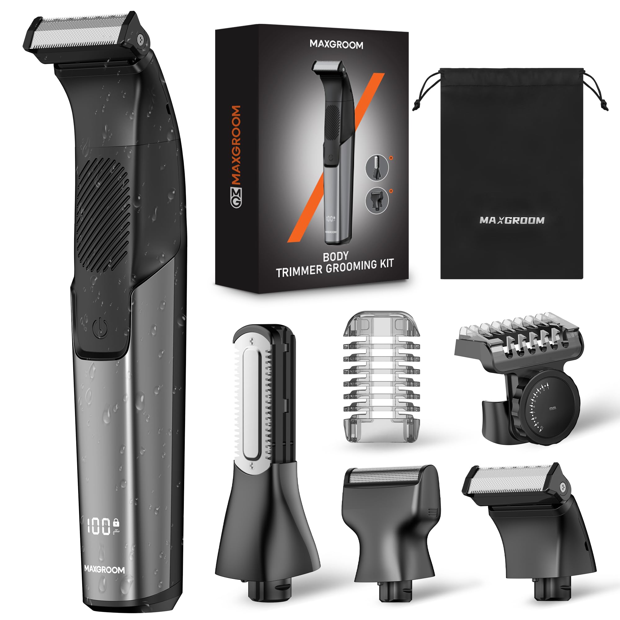 Manscape Mens Body Hair Trimmer Pubic, Groin & Ball Electric Shaver kit