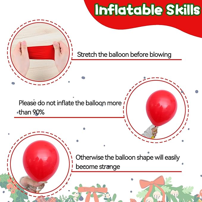 Christmas Balloon Arch Kit, Christma Green Red Sand White Gold Balloons, Candy Crutch Deer Foil Ballons for MerryChristmas Party Decorations Xmas Party Supply Birthday,Baby Shower